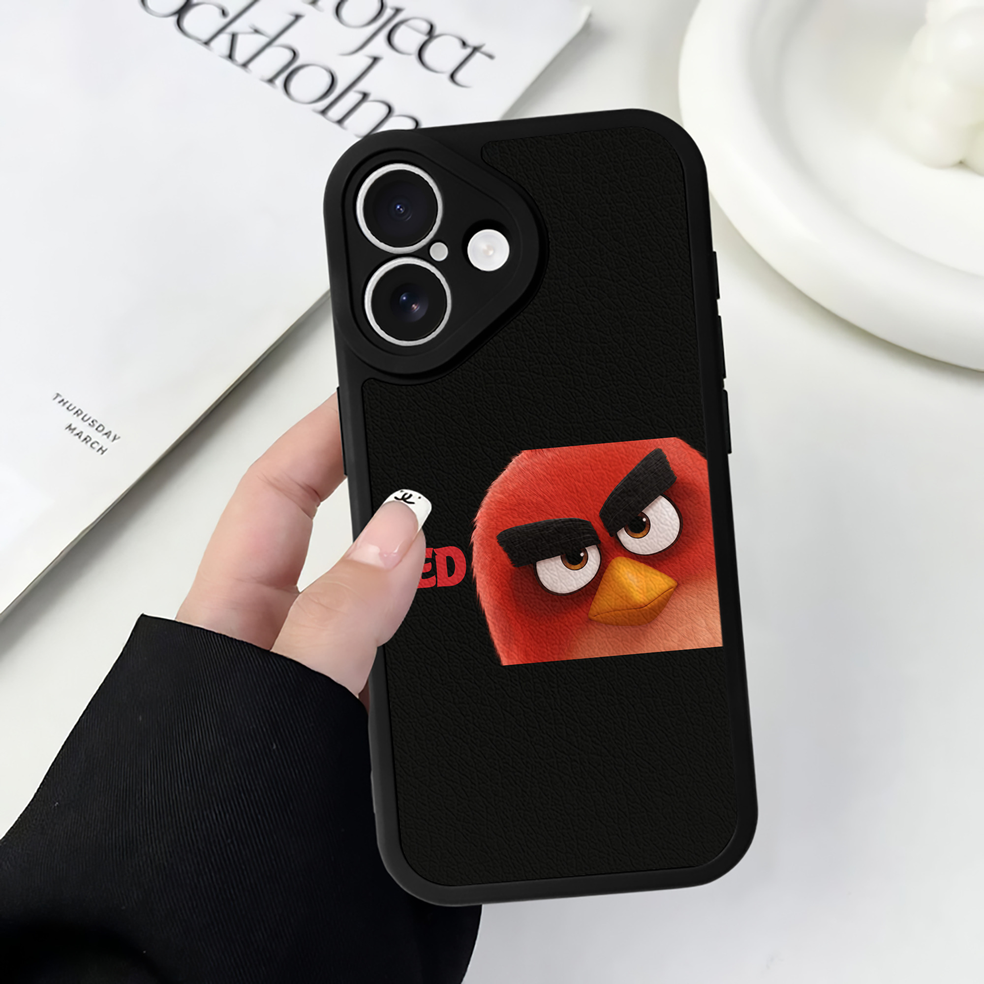 （画像用） Angry Birds アングリーバード 【iPhone 16シリーズ対応】シリコンスマホケース（レザー調） 材質：シリコン